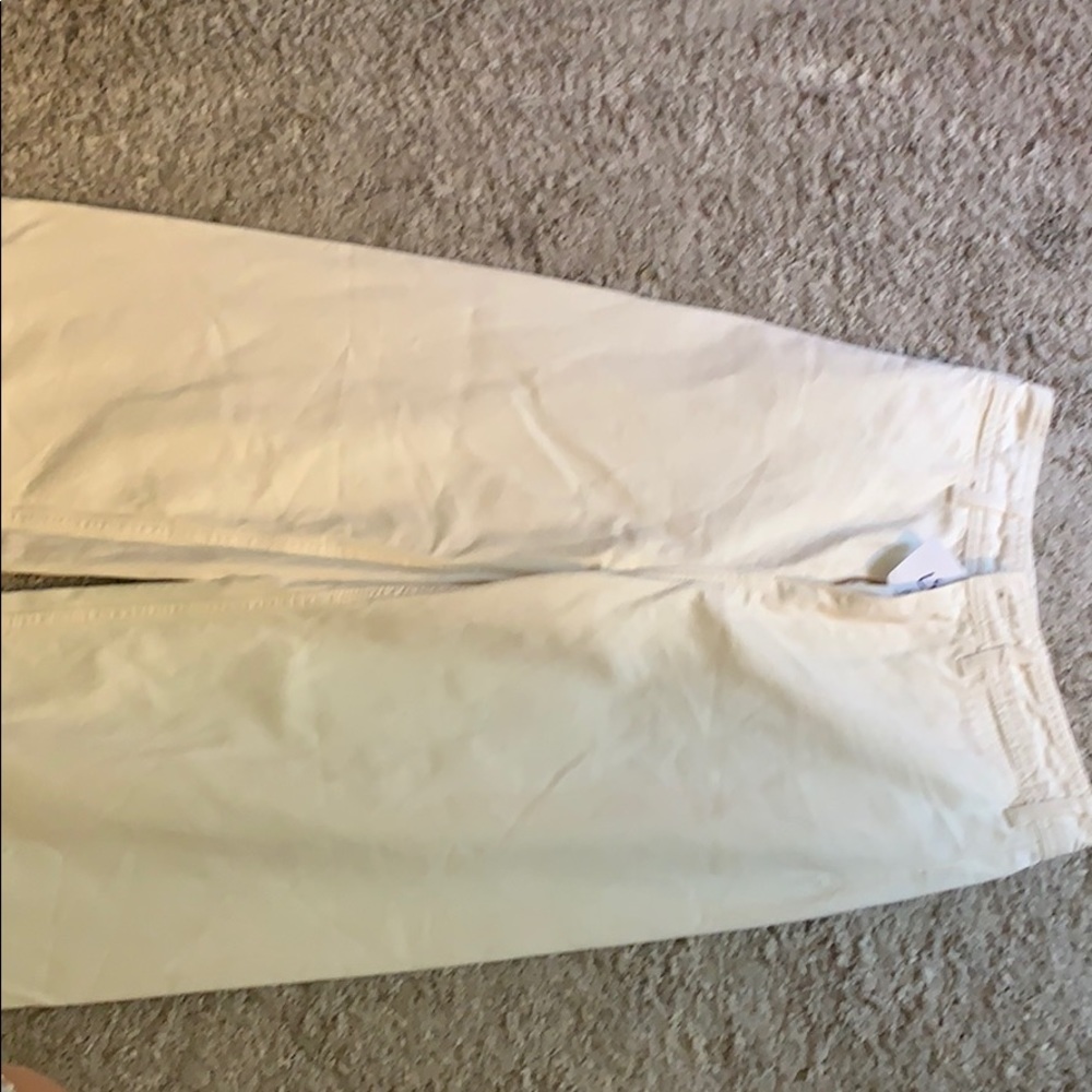 Free people white boot cut pants,